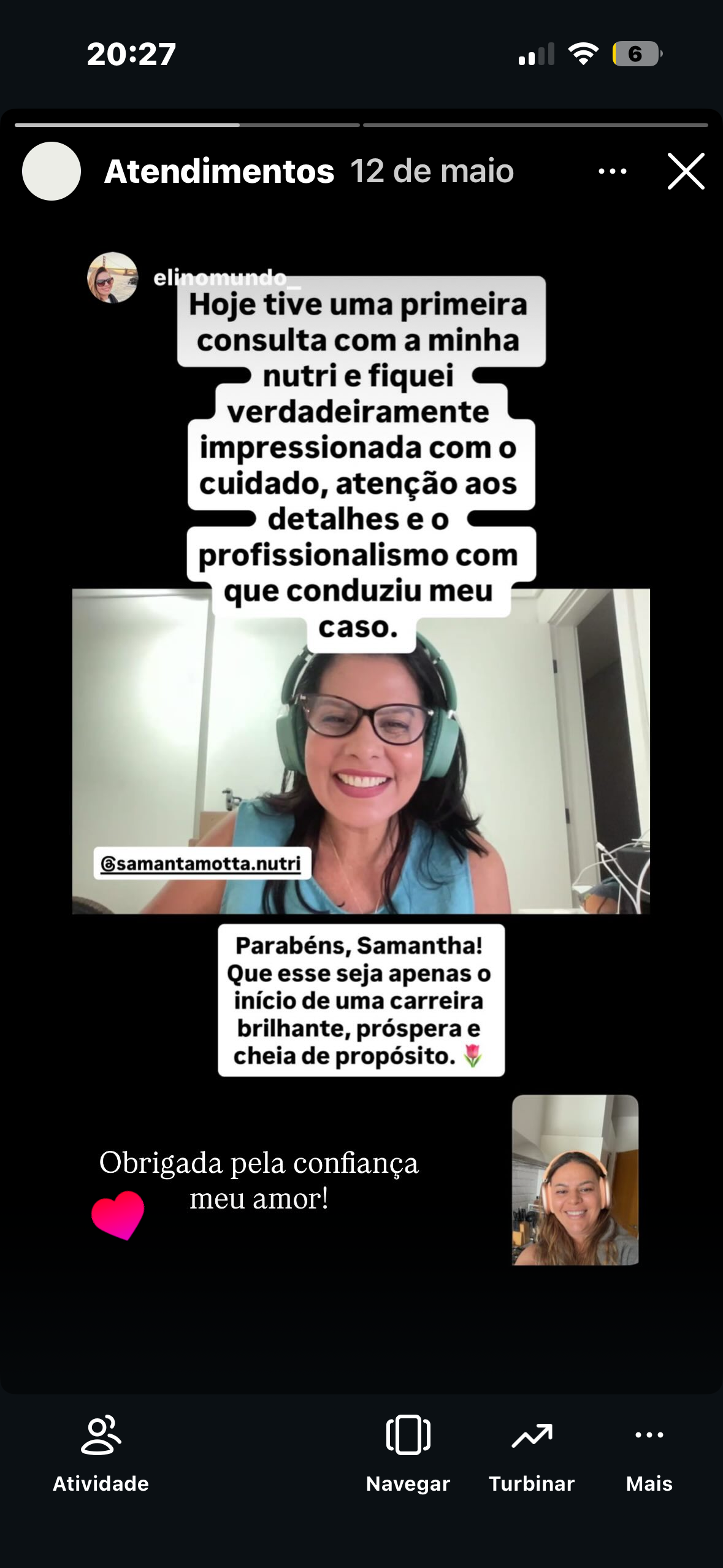 Depoimento de paciente